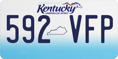 KY license plate 592VFP