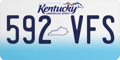 KY license plate 592VFS