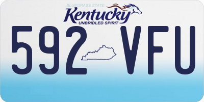 KY license plate 592VFU