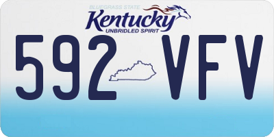KY license plate 592VFV