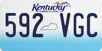 KY license plate 592VGC