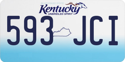 KY license plate 593JCI