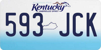 KY license plate 593JCK