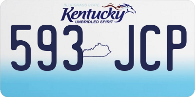 KY license plate 593JCP