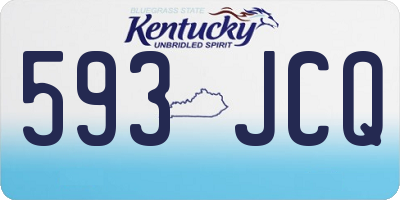 KY license plate 593JCQ