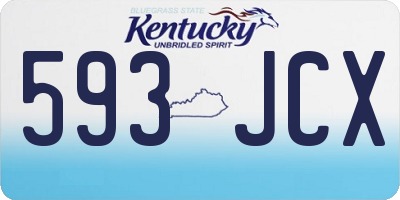 KY license plate 593JCX