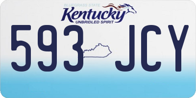 KY license plate 593JCY