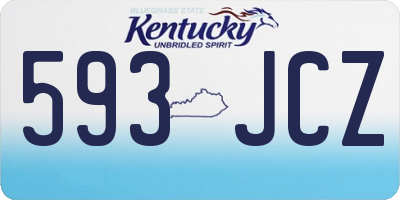 KY license plate 593JCZ