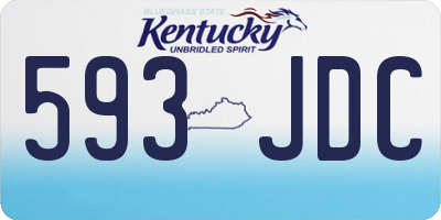 KY license plate 593JDC