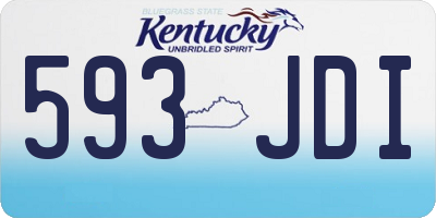 KY license plate 593JDI
