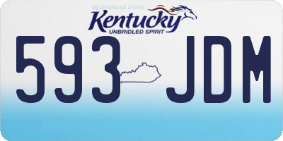 KY license plate 593JDM