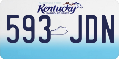 KY license plate 593JDN