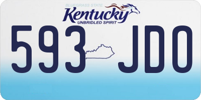 KY license plate 593JDO