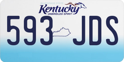 KY license plate 593JDS