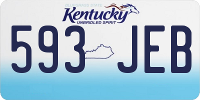 KY license plate 593JEB