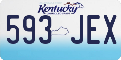 KY license plate 593JEX