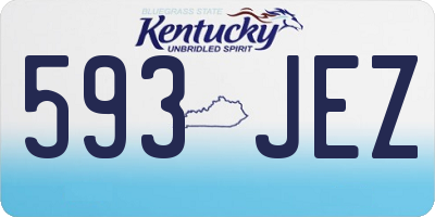 KY license plate 593JEZ