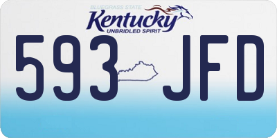 KY license plate 593JFD