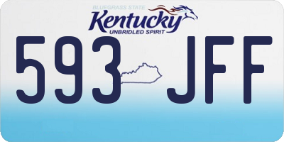 KY license plate 593JFF