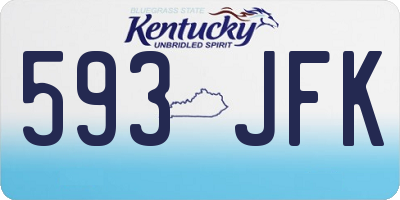 KY license plate 593JFK