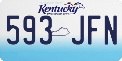 KY license plate 593JFN