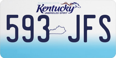 KY license plate 593JFS