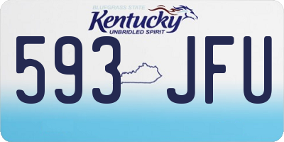 KY license plate 593JFU