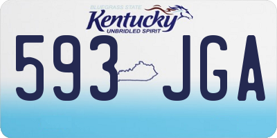 KY license plate 593JGA