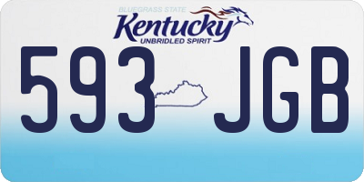 KY license plate 593JGB