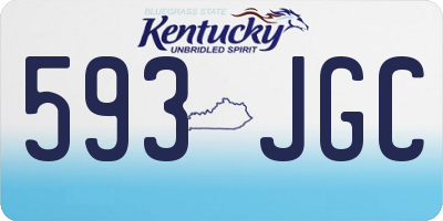 KY license plate 593JGC