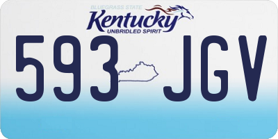 KY license plate 593JGV