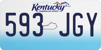 KY license plate 593JGY