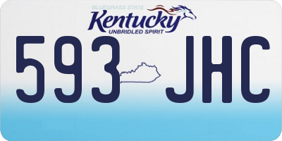 KY license plate 593JHC