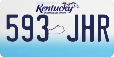 KY license plate 593JHR