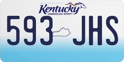 KY license plate 593JHS