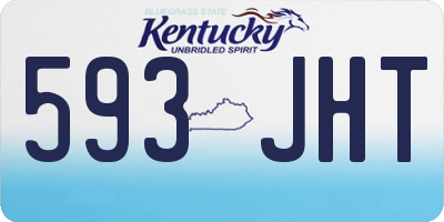 KY license plate 593JHT