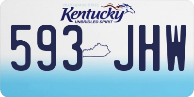 KY license plate 593JHW
