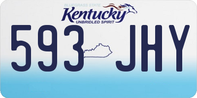 KY license plate 593JHY