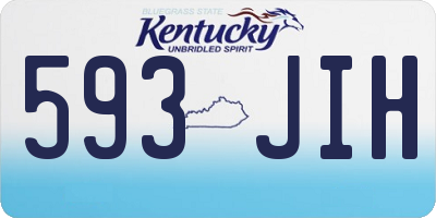 KY license plate 593JIH