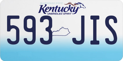 KY license plate 593JIS