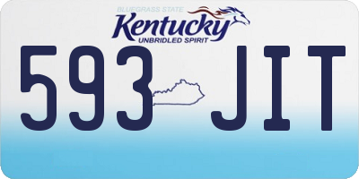 KY license plate 593JIT