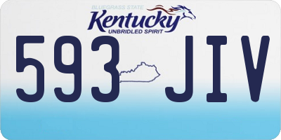 KY license plate 593JIV
