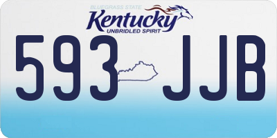 KY license plate 593JJB