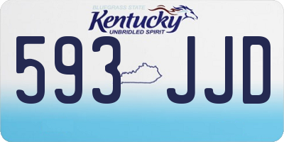 KY license plate 593JJD