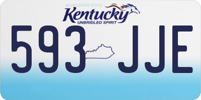 KY license plate 593JJE