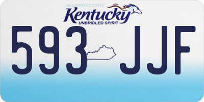 KY license plate 593JJF