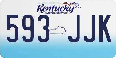 KY license plate 593JJK