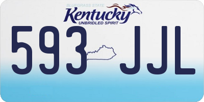 KY license plate 593JJL