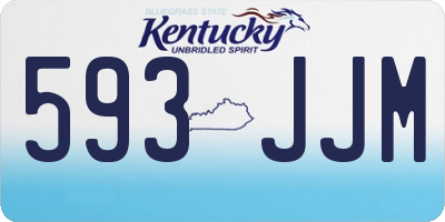 KY license plate 593JJM