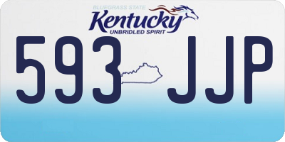 KY license plate 593JJP